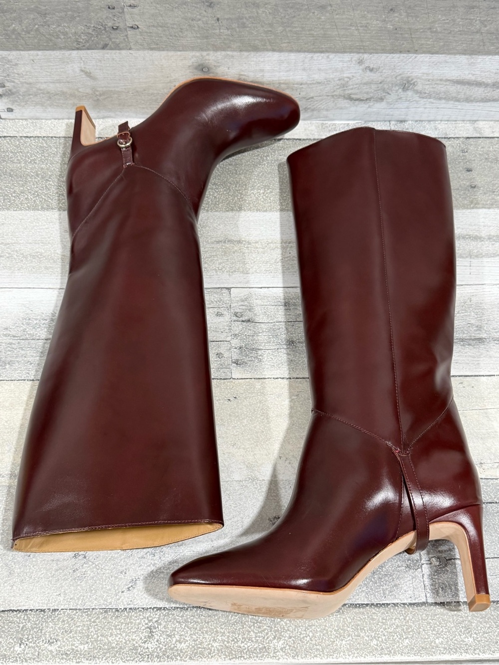 REFORMATION Gaelle Knee High Boot In Ruby - Size - 8.US - Picture 7 of 14